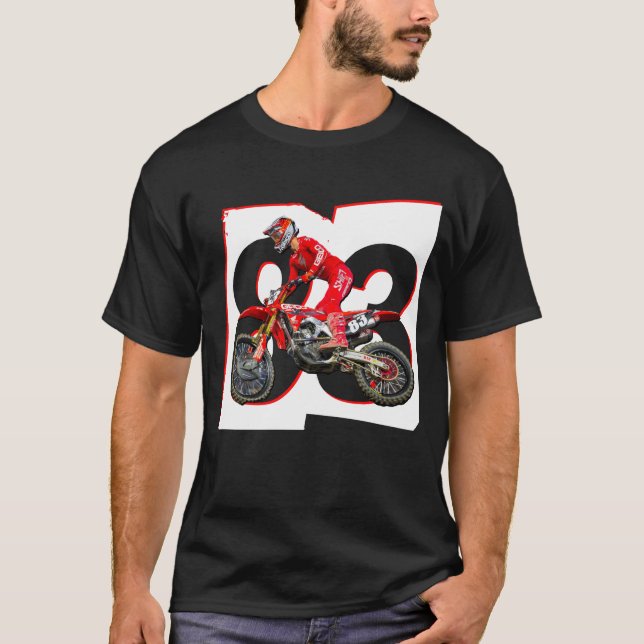 Jett Lawrence MotoX Supercross Motorcycle Champion T Shirt (Framsida)