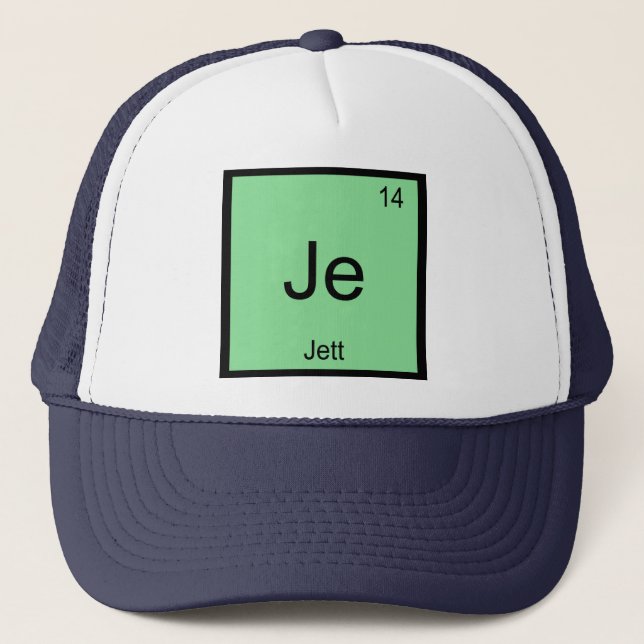 Jett Namn Kemi Element Periodiska Systemet Truckerkeps (Framsida)