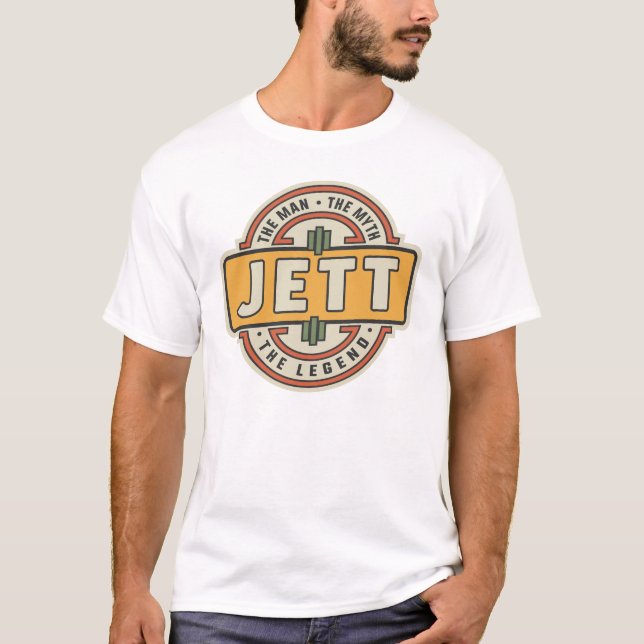 Jett The Man Myth Legend Namn Jett T Shirt (Framsida)