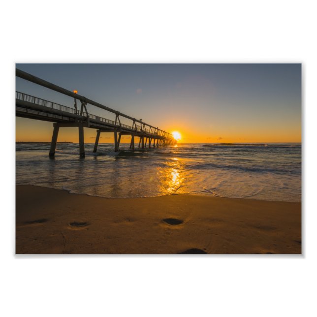Jetty at Sunrise Photo Print Fototryck (Framsidan)