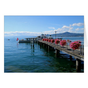 Jetty on Sjö Genève Hälsningskort