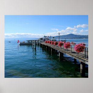 Jetty on Sjö Genève Poster