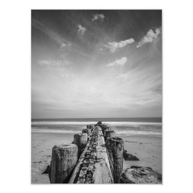 Jetty vid New jersey Shore Fototryck (Framsidan)