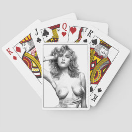 Jeu de cartes ,féminin topless casinokort