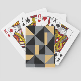 Jeu de Cartes – Géométrie Noir et Or Casinokort
