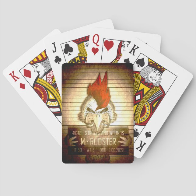 Jeu De Cartes Mr Rooster Vintage Casinokort (Baksidan)
