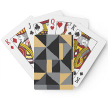 Jeu de Cartes/Poker Géométrique - Noir et Or
