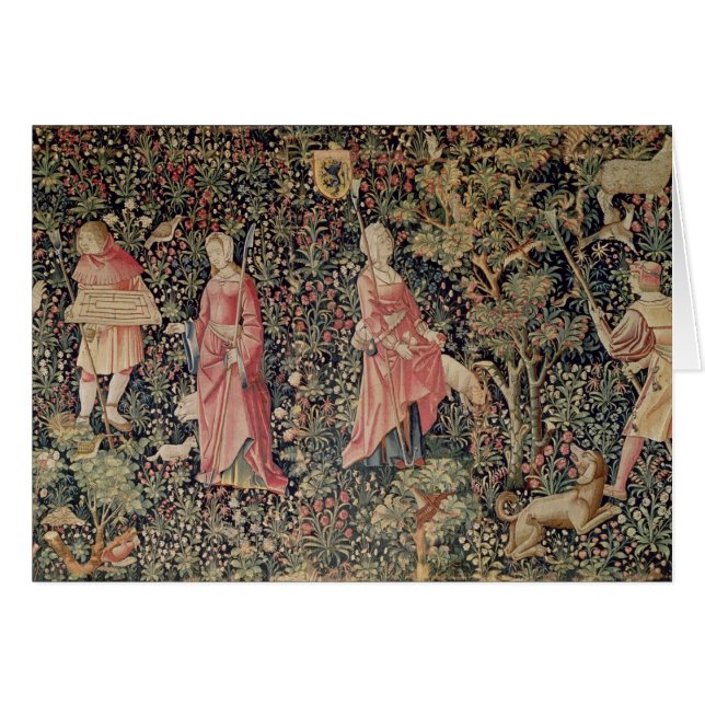 Jeu de Marelle et Cueillette de Frukt Hälsningskort (Framsidan Horizontal)