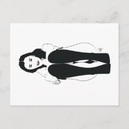 Jeune femme assise vykort