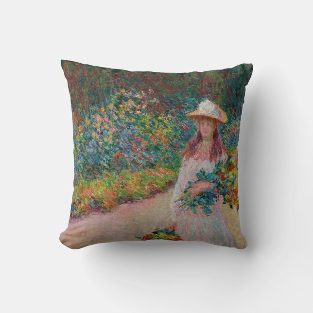 Jeune fille dans le jardin de Giverny, 1888 Kudde (Framsida)