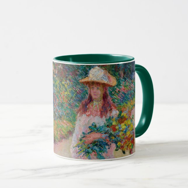 Jeune fille dans le jardin de Giverny, 1888 Mugg (Framsida höger)