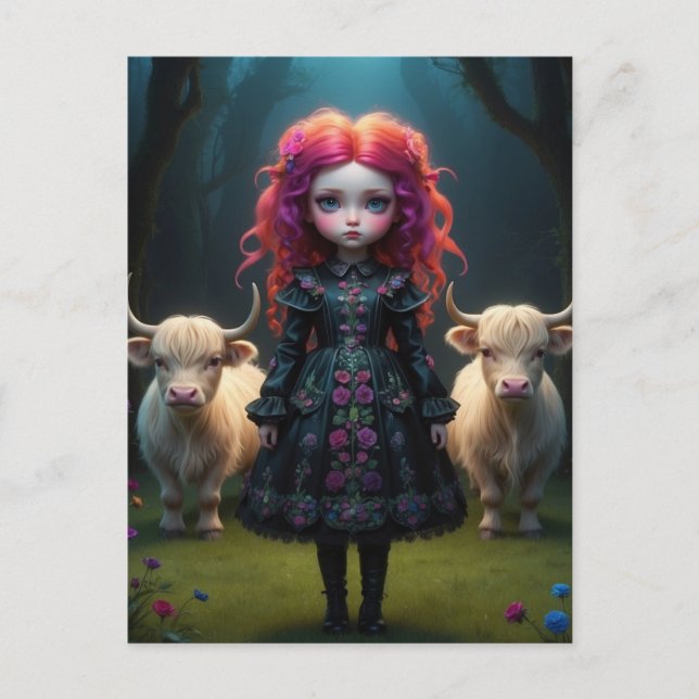 Jeune fille écossaise  vykort (Framsida)