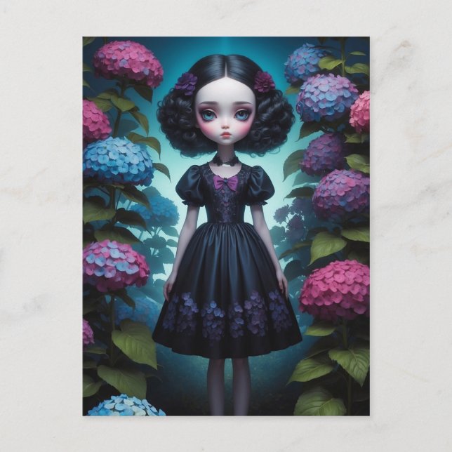 Jeune fille - Hortensia Vykort (Framsida)