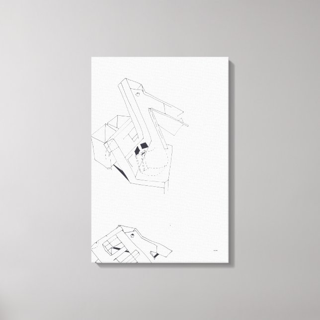 Jeux de Construction Byggnad Games Teckning 4 C Canvastryck (Framsida)