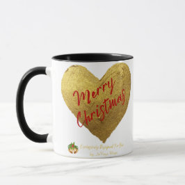 Jevays jul Guld Heart Mugg