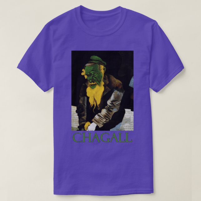 Jew i Grönt 1914 av Marc Chagall T Shirt (Design framsida)