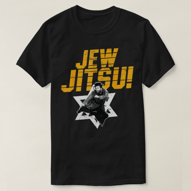 Jew Jitsu Funny Jewish Martial Arts Rabbi Jiu Jits T Shirt (Design framsida)