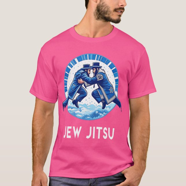 Jew Jitsu Karate Funny Hanukkah Jiu Jitsu Martial T Shirt (Framsida)