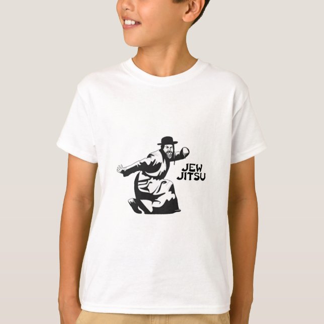 Jew Jitsu Martial Arts | Judiska Pub Mitzvah-gåvor T-shirt (Framsida)