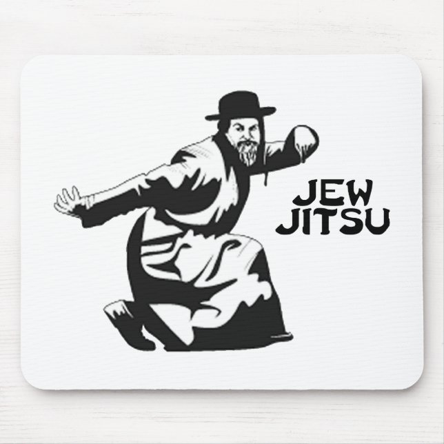 Jew Jitsu Mouse Pad | Judiska Pub Mitzvah-gåvor Musmatta (Framsidan)