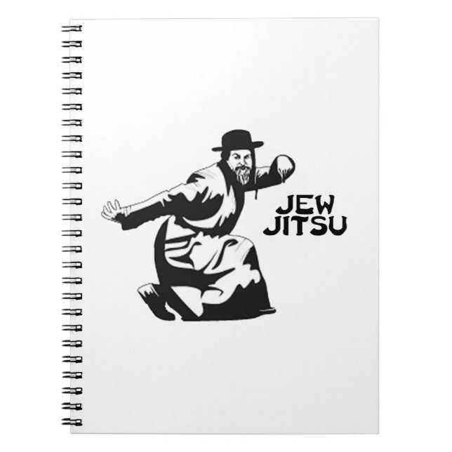 Jew Jitsu Notebook | Judiska Pub Mitzvah-gåvor Anteckningsbok (Framsidan)