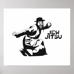 Jew Jitsu Poster Judiska Pub Mitzvah-gåvor