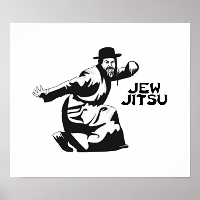 Jew Jitsu Poster | Judiska Pub Mitzvah-gåvor (Framsidan)