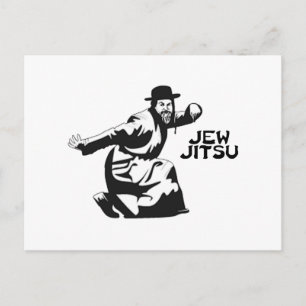 Jew Jitsu Postkort Judiska Bar Mitzvah-presenter Vykort