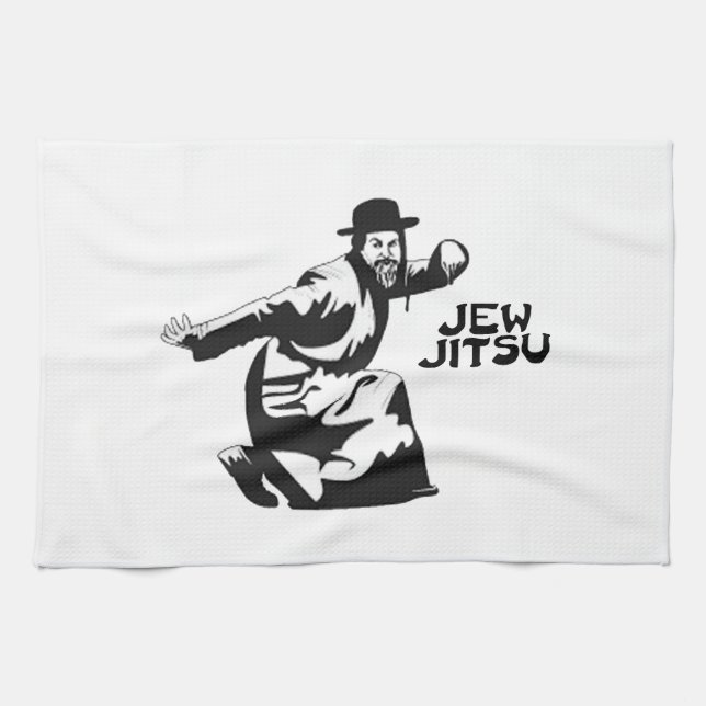 Jew Jitsu Towel | Judiska Pub Mitzvah-gåvor Kökshandduk (Horisontell)