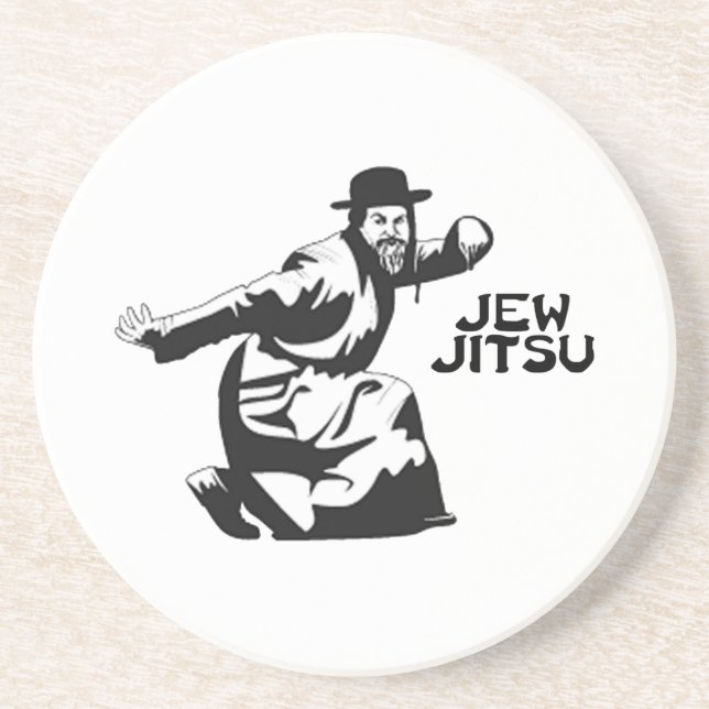Jew Jitsu Underlägg | Judiska Pub Mitzvah-gåvor Sandsten (Framsidan)