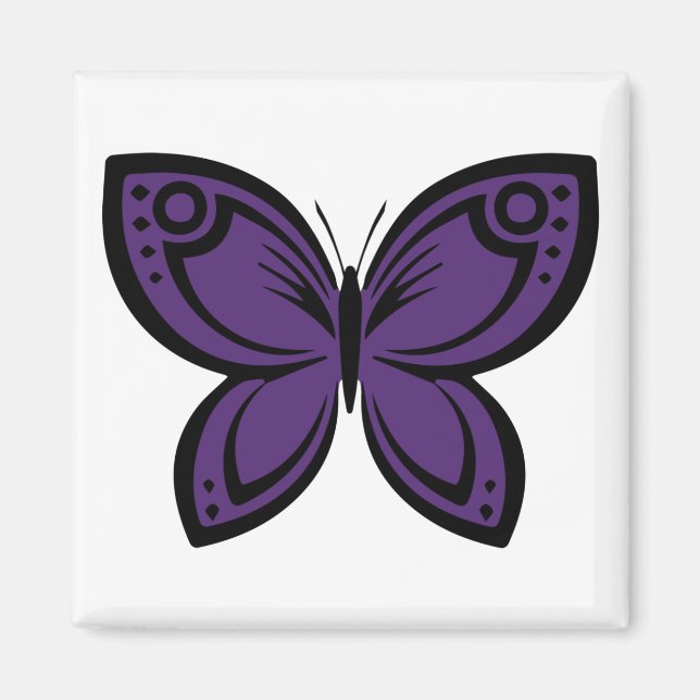 Jewel Butterflies - Lila Magnet (Framsidan)