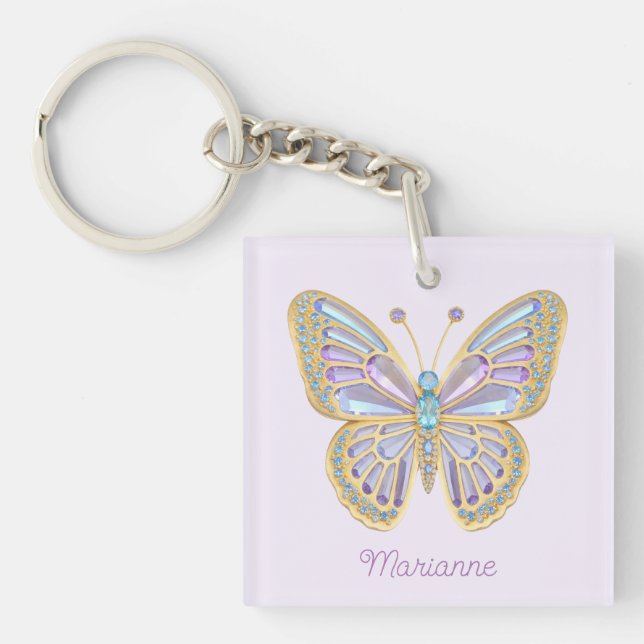Jewel Butterfly Lila Blue Guld (Framsidan)