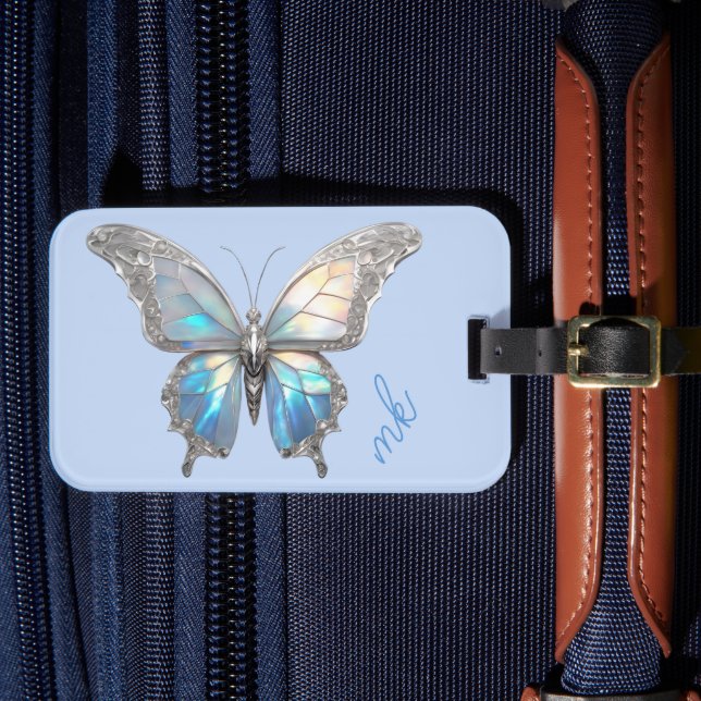 Jewel Butterfly Opal och Silver Bagagebricka (Framsida Insitu 4)