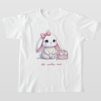 Jewel Cake Bunny - Pink Ribbon & Gemstone Sweet  T Shirt