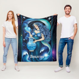 Jewel Galaxy Zodiac Aquarius Fleecefilt