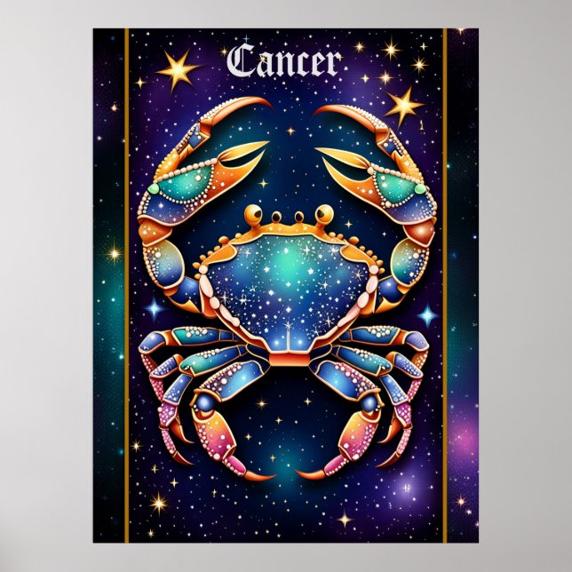Jewel Galaxy Zodiac Cancer Poster (Framsidan)