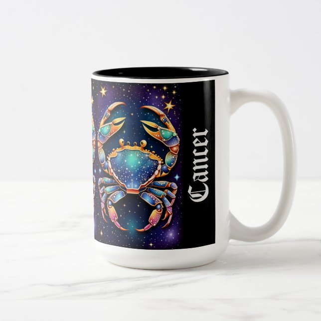 Jewel Galaxy Zodiac Cancer Två-Tonad Mugg (Höger)