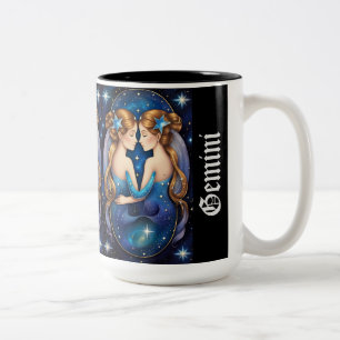 Jewel Galaxy Zodiac Gemini Två-Tonad Mugg