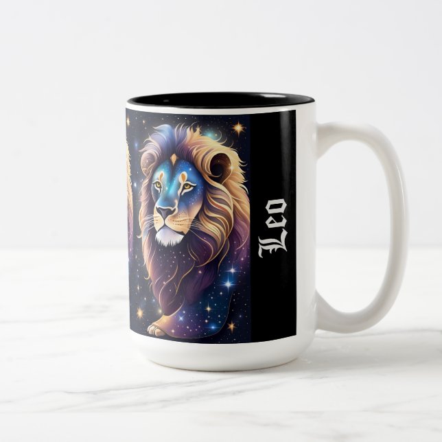 Jewel Galaxy Zodiac Leo Två-Tonad Mugg (Höger)
