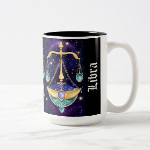 Jewel Galaxy Zodiac Libra Två-Tonad Mugg