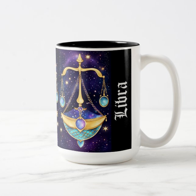 Jewel Galaxy Zodiac Libra Två-Tonad Mugg (Höger)