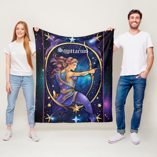 Jewel Galaxy Zodiac Sagittarius Fleecefilt (På plats)