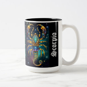 Jewel Galaxy Zodiac Scorpio Två-Tonad Mugg