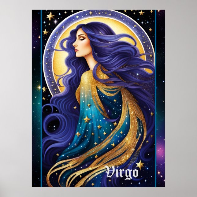 Jewel Galaxy Zodiac Våg Poster (Framsidan)
