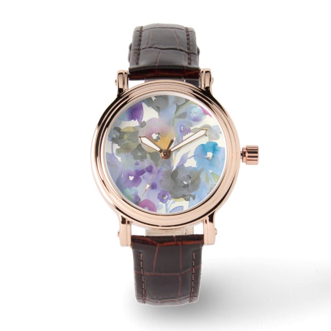 Jewel Garden | Lila Pastel Petals Armbandsur (Framsida)