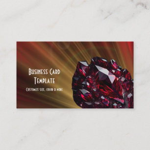 Jewel Gemstone Crystal Ruby Visitkort