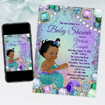 Jewel Mermaid Afrikansk Mermaid Baby Shower