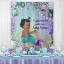 Jewel Mermaid Baby Shower Bakgrund