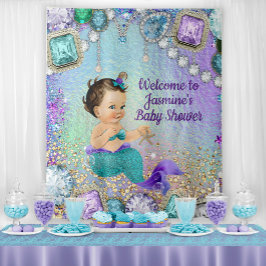Jewel Mermaid Baby Shower Banner