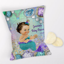 Jewel Mermaid Baby Shower Chipspåse Omslag